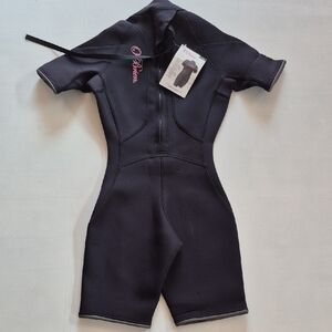 Women's Black Shorty Wetsuit, Size XS